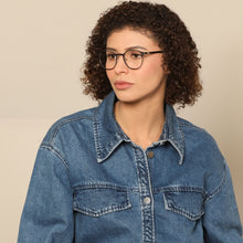 Load image into Gallery viewer, Black Round Full Rim Unisex Eyeglasses by John Jacobs-130540