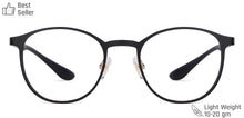 Load image into Gallery viewer, Black Round Full Rim Unisex Eyeglasses by John Jacobs-130540