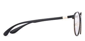 Black Round Full Rim Unisex Eyeglasses by John Jacobs-130540