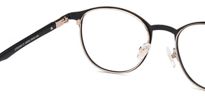 Black Round Full Rim Unisex Eyeglasses by John Jacobs-130540