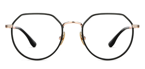 Gold Hexagonal Full Rim Unisex Eyeglasses by John Jacobs-131410