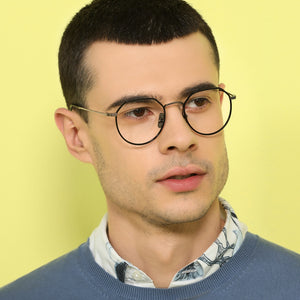 Black Hexagonal Full Rim Unisex Eyeglasses by John Jacobs Computer Glasses-141861