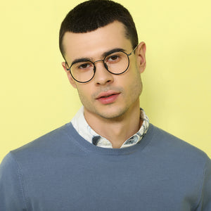 Black Hexagonal Full Rim Unisex Eyeglasses by John Jacobs Computer Glasses-141861