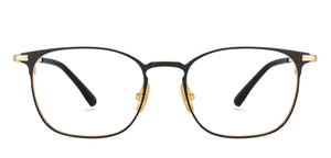 Gold Square Full Rim Unisex Eyeglasses by John Jacobs Computer Glasses-141859