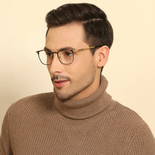 Load image into Gallery viewer, Gold Square Full Rim Unisex Eyeglasses by John Jacobs-131413
