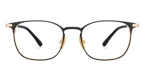 Gold Square Full Rim Unisex Eyeglasses by John Jacobs-131413