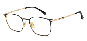 Gold Square Full Rim Unisex Eyeglasses by John Jacobs-131413