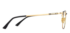 Gold Square Full Rim Unisex Eyeglasses by John Jacobs-131413