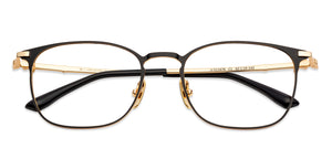 Gold Square Full Rim Unisex Eyeglasses by John Jacobs-131413