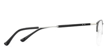 Load image into Gallery viewer, Silver Wayfarer Half Rim Wide Unisex Eyeglasses by John Jacobs-131419