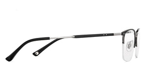 Black Wayfarer Half Rim Unisex Eyeglasses by John Jacobs-147697