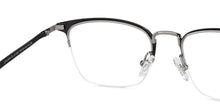 Load image into Gallery viewer, Black Wayfarer Half Rim Unisex Eyeglasses by John Jacobs-147697