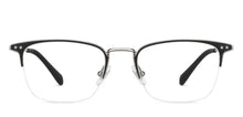 Load image into Gallery viewer, Black Wayfarer Half Rim Unisex Eyeglasses by John Jacobs-147697