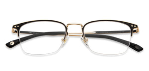 Black Wayfarer Half Rim Unisex Eyeglasses by John Jacobs-147698