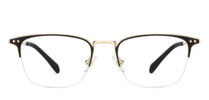 Black Wayfarer Half Rim Unisex Eyeglasses by John Jacobs-147698