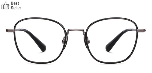 Black Square Full Rim Unisex Eyeglasses by John Jacobs-131427