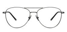 Load image into Gallery viewer, Gunmetal Aviator Full Rim Unisex Eyeglasses by John Jacobs-148382