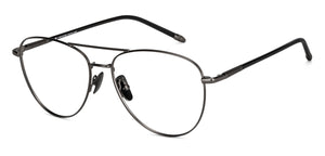 Gunmetal Aviator Full Rim Unisex Eyeglasses by John Jacobs-148382