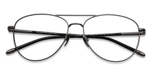Load image into Gallery viewer, Gunmetal Aviator Full Rim Unisex Eyeglasses by John Jacobs-148382