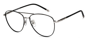 Black Aviator Full Rim Unisex Eyeglasses by John Jacobs-148383