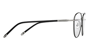 Black Aviator Full Rim Unisex Eyeglasses by John Jacobs-148383