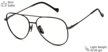 Load image into Gallery viewer, Gunmetal Aviator Full Rim Unisex Eyeglasses by John Jacobs Computer Glasses-141849