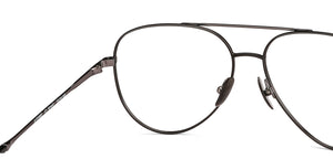 Gunmetal Aviator Full Rim Unisex Eyeglasses by John Jacobs Computer Glasses-141849