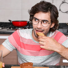 Load image into Gallery viewer, Gunmetal Aviator Full Rim Unisex Eyeglasses by John Jacobs Computer Glasses-141849