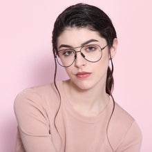 Load image into Gallery viewer, Gunmetal Aviator Full Rim Unisex Eyeglasses by John Jacobs Computer Glasses-141849