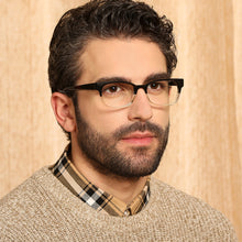 Load image into Gallery viewer, Dual Color Rectangle Full Rim Unisex Eyeglasses by John Jacobs-131248