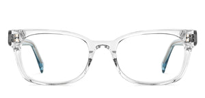 Transparent Rectangle Full Rim Unisex Eyeglasses by John Jacobs Computer Glasses-141846