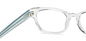 Transparent Rectangle Full Rim Unisex Eyeglasses by John Jacobs Computer Glasses-141846
