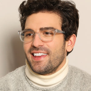 Transparent Rectangle Full Rim Unisex Eyeglasses by John Jacobs Computer Glasses-141846