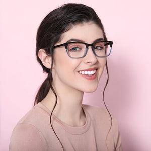 Dual Color Rectangle Full Rim Unisex Eyeglasses by John Jacobs Computer Glasses-141844