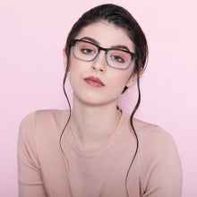Load image into Gallery viewer, Dual Color Rectangle Full Rim Unisex Eyeglasses by John Jacobs Computer Glasses-141844
