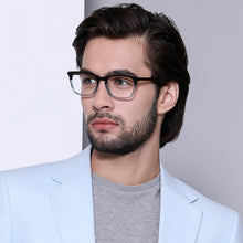 Load image into Gallery viewer, Dual Color Rectangle Full Rim Unisex Eyeglasses by John Jacobs Computer Glasses-141844