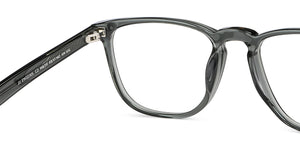 Grey Wayfarer Full Rim Unisex Eyeglasses by John Jacobs-148311