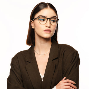 Green Wayfarer Full Rim Unisex Eyeglasses by John Jacobs-148312