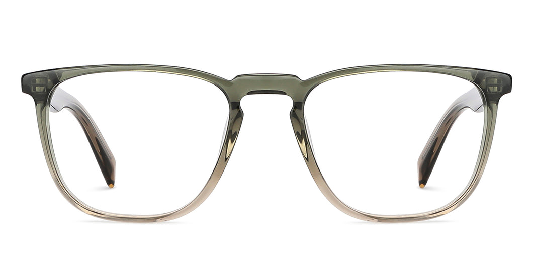 Green Wayfarer Full Rim Unisex Eyeglasses by John Jacobs-148312