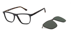 Black Square Full Rim Unisex Eyeglasses by John Jacobs JJ-131349