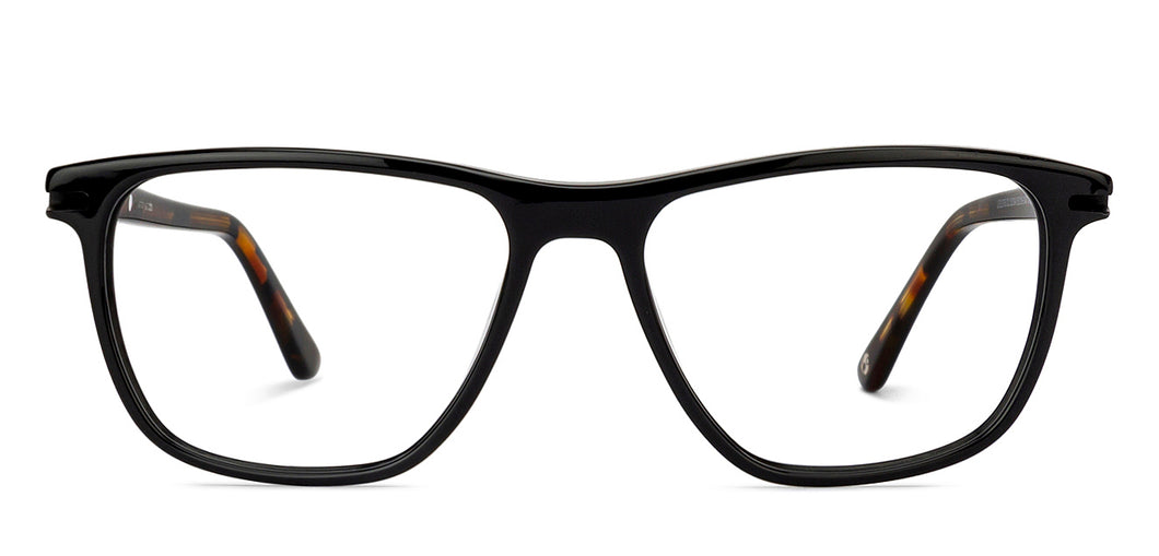 Black Square Full Rim Unisex Eyeglasses by John Jacobs JJ-131349