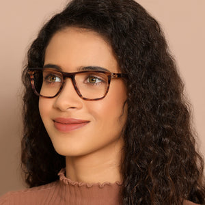Brown Square Full Rim Unisex Eyeglasses by John Jacobs JJ-131351