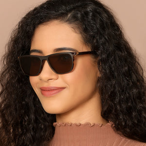 Brown Square Full Rim Unisex Eyeglasses by John Jacobs JJ-131351