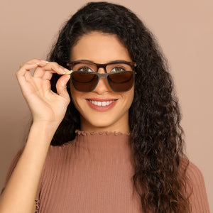 Brown Square Full Rim Unisex Eyeglasses by John Jacobs JJ-131351