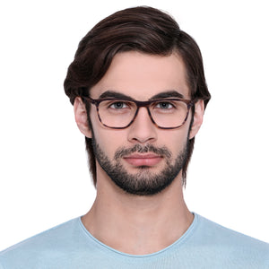 Brown Square Full Rim Unisex Eyeglasses by John Jacobs JJ-131351