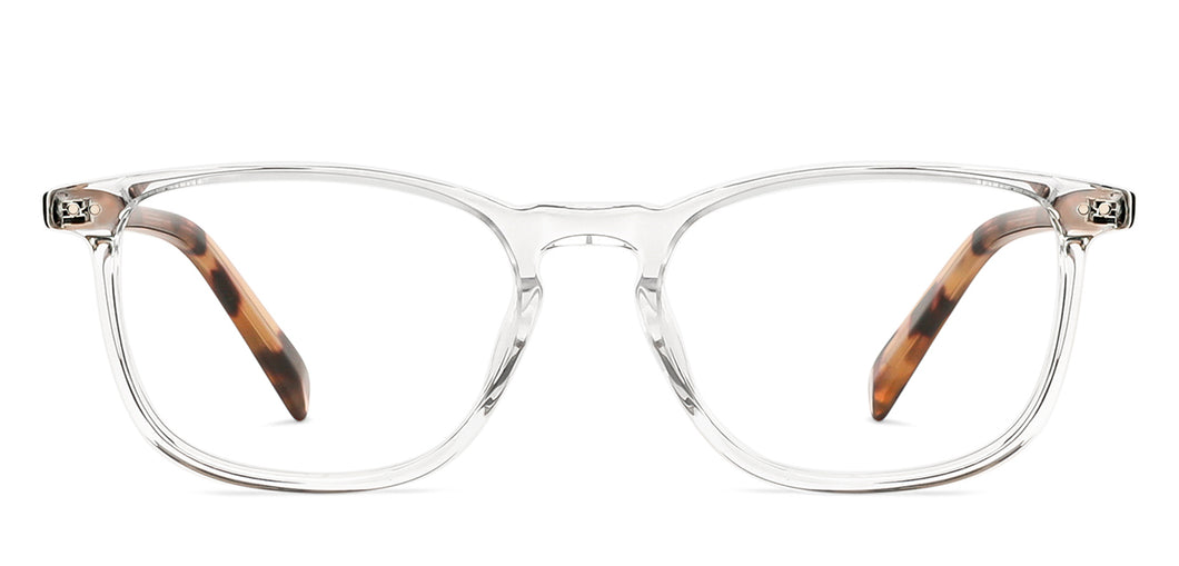 Transparent Rectangle Full Rim Unisex Eyeglasses by John Jacobs Computer Glasses-141832
