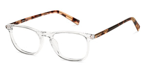 Transparent Rectangle Full Rim Unisex Eyeglasses by John Jacobs Computer Glasses-141832