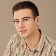 Load image into Gallery viewer, Transparent Rectangle Full Rim Unisex Eyeglasses by John Jacobs Computer Glasses-141832