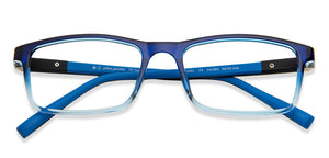 Blue Rectangle Full Rim Unisex Eyeglasses by John Jacobs-144383