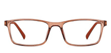 Load image into Gallery viewer, Brown Rectangle Full Rim Unisex Eyeglasses by John Jacobs-144384